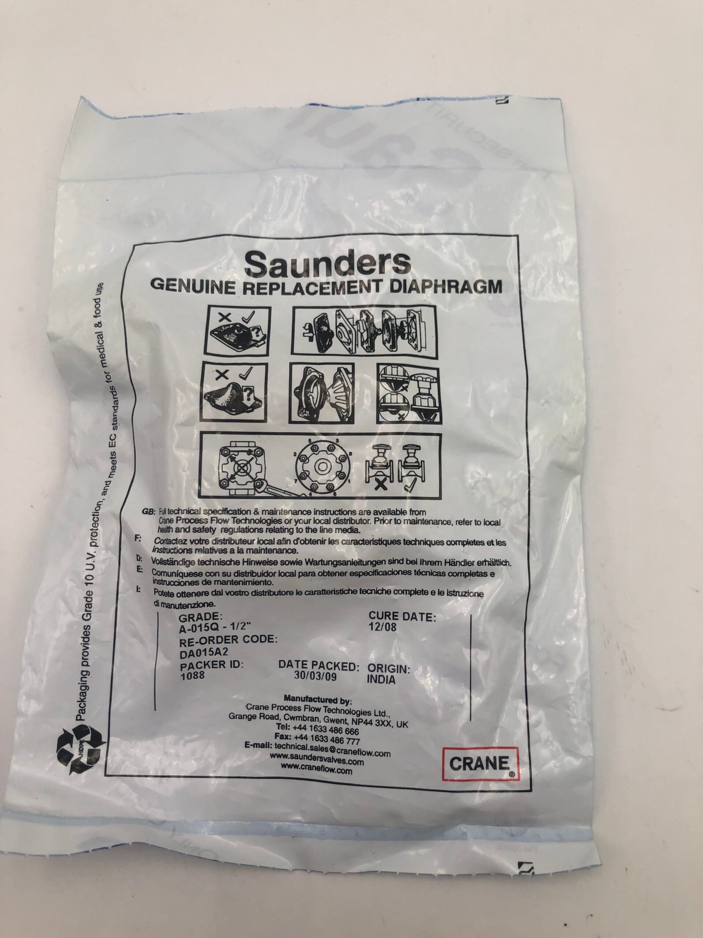 SAUNDERS PN:DA015A2