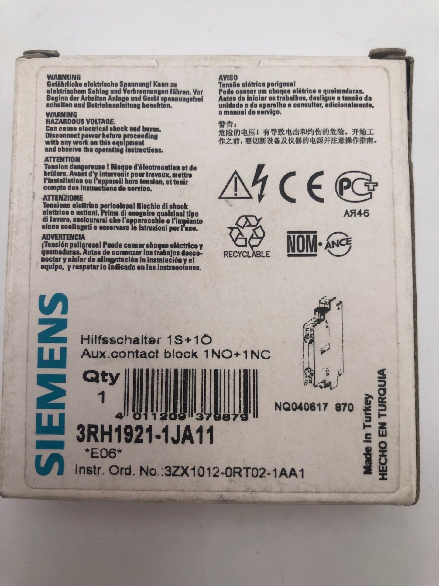 SIEMENS 3RH1921-1JA11X2