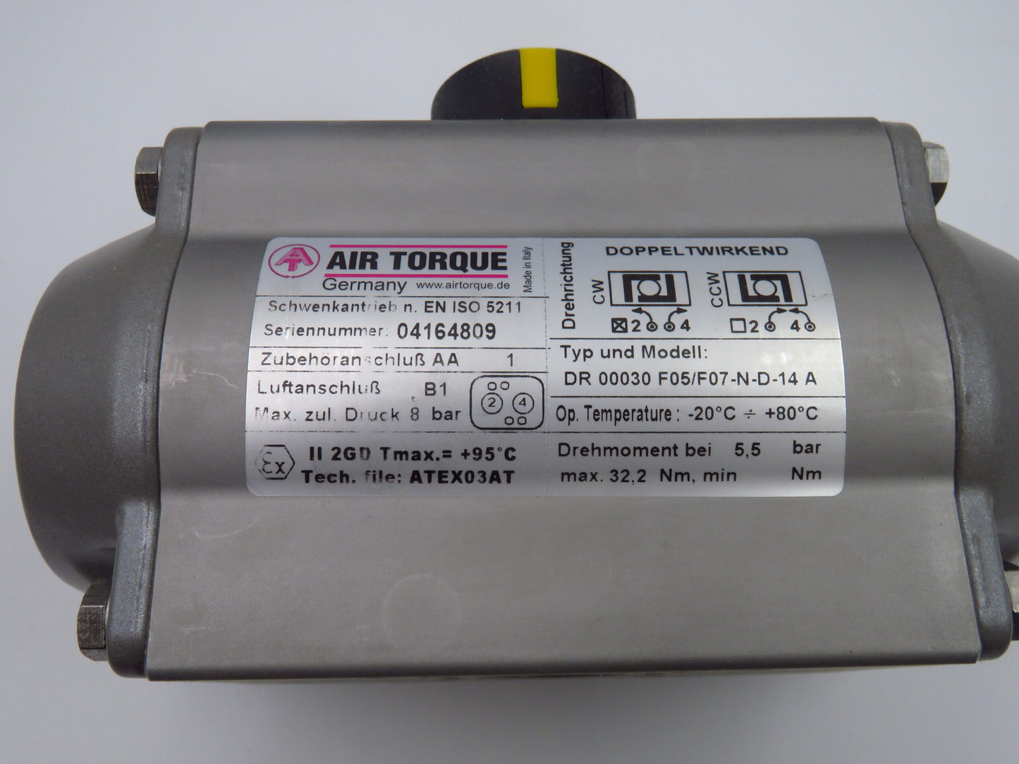 AIR TORQUE  MODEL:DR0030 PNEUMATIC ACTUATORS