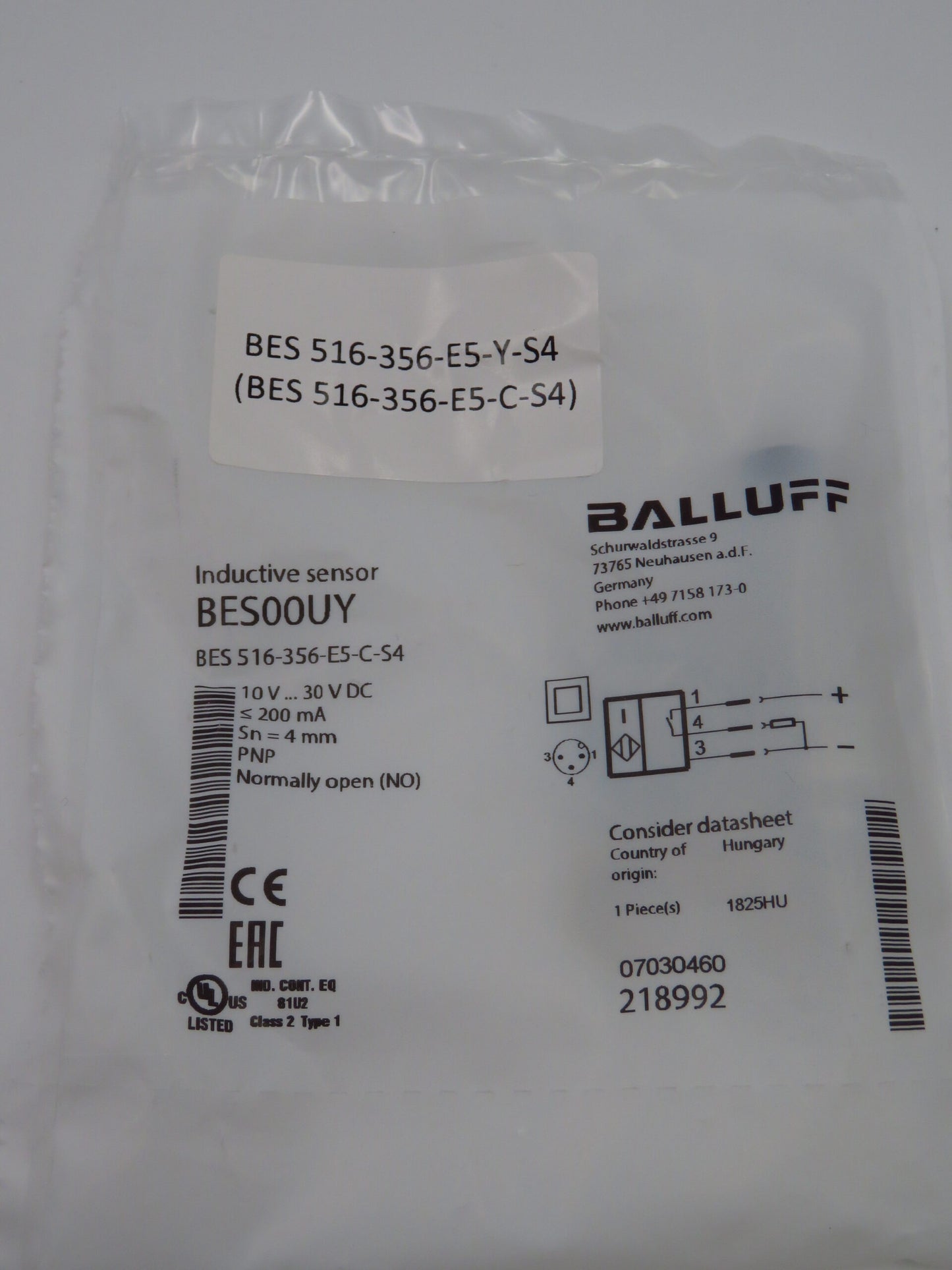 BALLUFF BES 516-356-E5-Y-S4