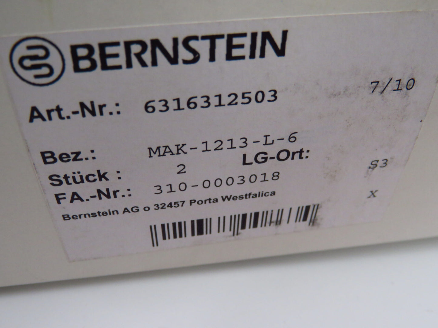 BERNSTEIN MAK-1213-L-6 & TK-21-12