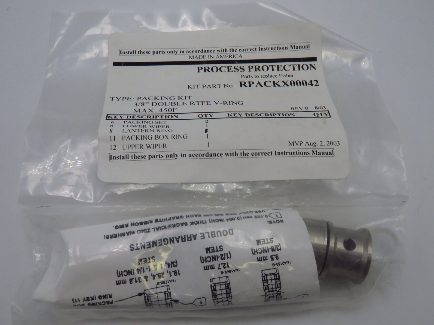 FISHER P/N:RPACKX00042